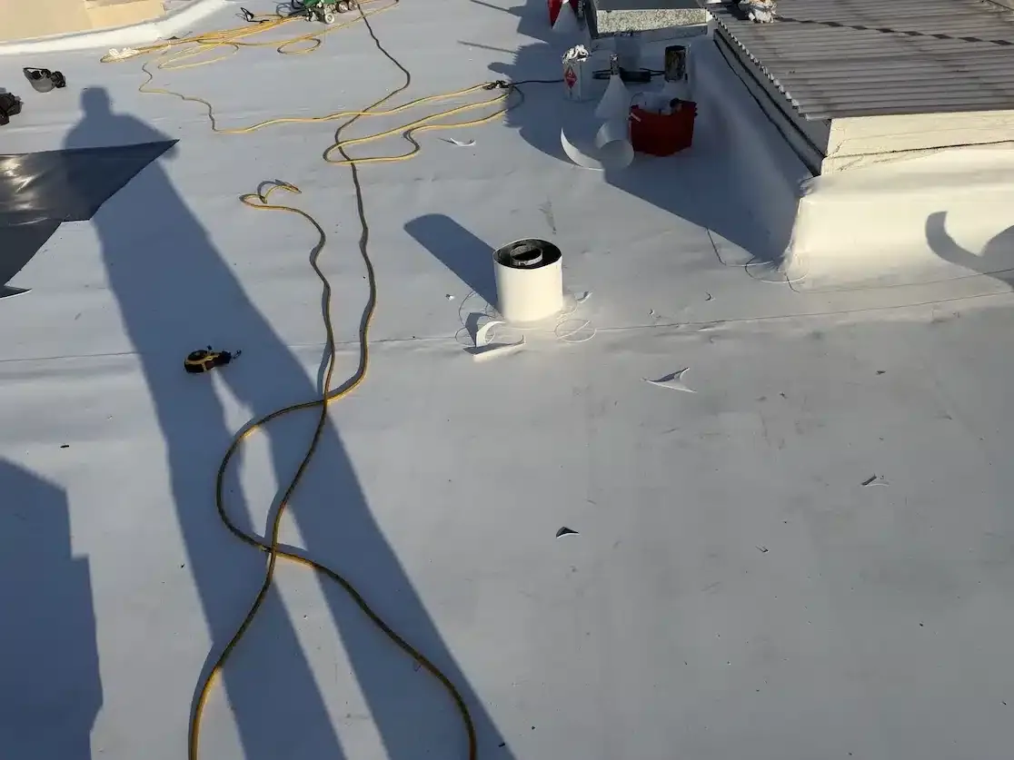 TPO commercial roof in Denton, TX